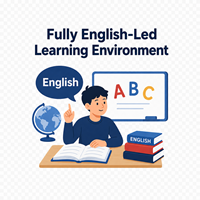 Students studying in a fully English-led learning environment